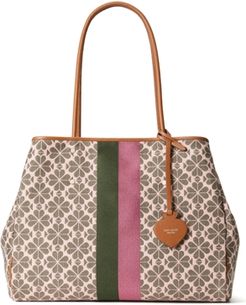 Market Spade Flower Jacquard Medium Tote