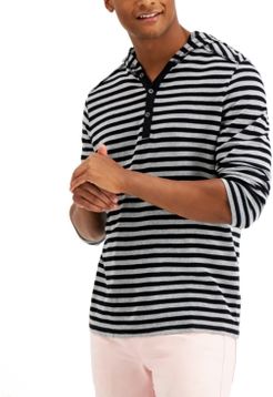 Inc Men's Stripe Hooded Henley, Created for Macy's