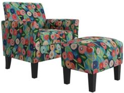 Marquee Half Round Arm Chair and Ottoman Set