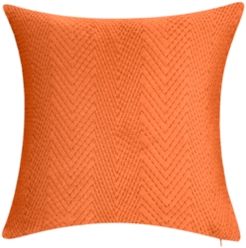 Edie@Home Velvet-Textured Embroidered Chevron Decorative Pillow, 20" x 20"