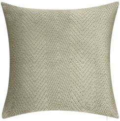 Edie@Home Velvet-Textured Embroidered Chevron Decorative Pillow, 20" x 20"