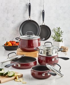 Nonstick Aluminum Red 12-Pc. Cookware Set, Created for Macy's