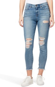 Ripped High-Rise Ankle Skinny Jeans