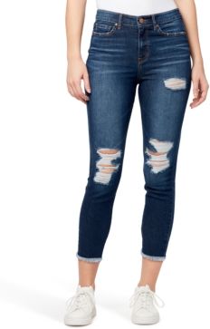 Ripped High-Rise Ankle Skinny Jeans