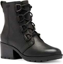 Cate Waterproof Lace-Up Lug Sole Booties Women's Shoes