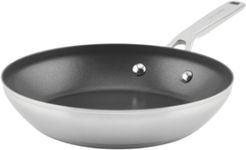 Brushed Stainless Steel Nonstick 9" Fry Pan