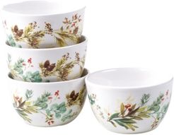 Closeout! Certified International Christmas Story 4 Piece Ice Cream Bowl