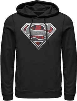 Superman Concrete Logo Fleece Pullover Hoodie