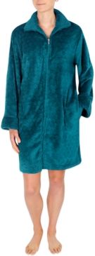 Short Fleece Zipper Robe