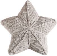 Crochet Star Pillow, 20" L x 20" W