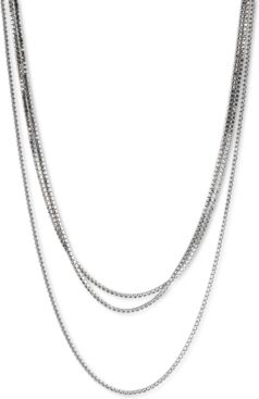 Silver-Tone Crystal Long Wrap Strand Necklace, 72" + 2" extender