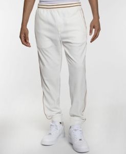 Velour Men's Track Pant with Piping