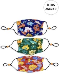 x Best Friends Unisex Kids Flower Pleated Reversible Mask, 3 Pack
