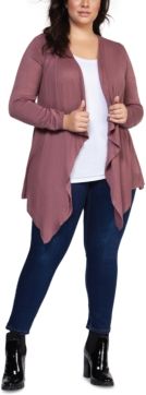 Plus Size Waterfall Cardigan