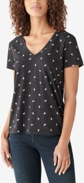 Essential Printed V-Neck T-Shirt