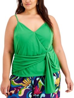I.n.c. Plus Size Wrap-Front Tank Top, Created for Macy's