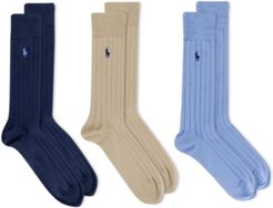 3-Pk. Super-Soft Ribbed Dress Socks