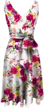 Petite Floral-Print A-Line Dress
