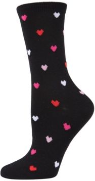 Delicate Hearts Bamboo Crew Socks