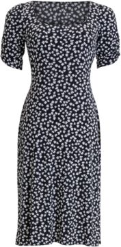 Floral-Print A-Line Dress