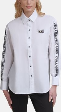 Striped Logo Taped Shirt