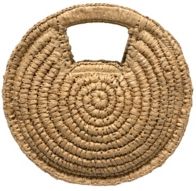 Talia Raffia Circle Clutch