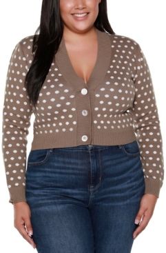 Black Label Plus Size Long Sleeve V-Neck Button Up Cardigan