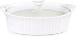 French White 2.5-Qt. Oval Casserole with Glass Cover