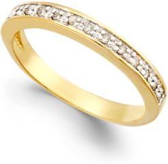 Diamond Band (1/10 ct. t.w.) in 18k Gold over Sterling Silver