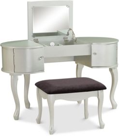 Paloma Vanity Set with Bench and Flip Up Mirror