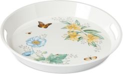 Butterfly Meadow Collection Melamine Large Round Handled Tray