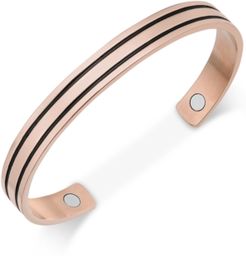 Copper & Black Ip Plated Stainless Steel Cuff Bracelet