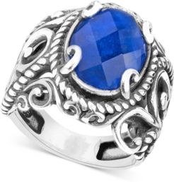 Lapis Lazuli Doublet Ring (5-3/4 ct. t.w.) in Sterling Silver