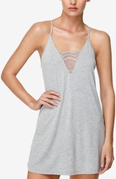 Kat Lace-Trimmed Knit Chemise Nightgown