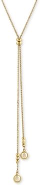 Imitation Mother-of-Pearl Stone Lariat Necklace