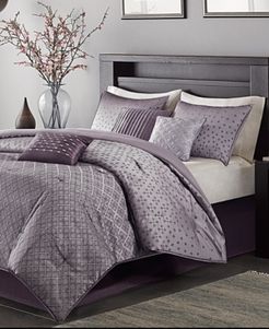 Biloxi 7-Pc. Geometric Jacquard King Comforter Set Bedding