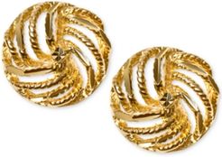 Decorative Love Knot Stud Earrings in 10k Gold
