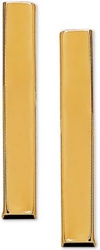 Polished Stick Stud Earrings in 10k Gold, 3/4 inch