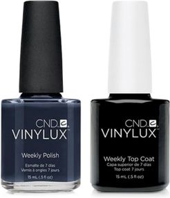 Creative Nail Design Vinylux Indigo Frock Nail Polish & Top Coat (Two Items), 0.5-oz, from Purebeauty Salon & Spa