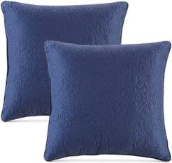 Quebec 20" x 20" Quilted Decorative Pillow 2-Pack