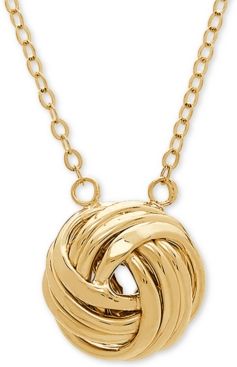 Love Knot 18" Pendant Necklace in 14k Gold