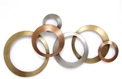 Multi Metallic Rings Wall Decor