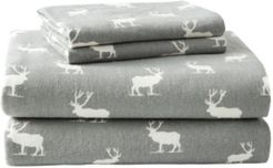 Novelty Print King Flannel Sheet Set