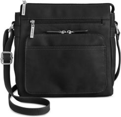 Nappa Leather Front Zip Crossbody, Created for Macy's