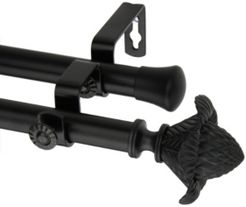 Bloom Double Curtain Rod 13/16 inch dia 120-170 inch