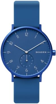 Aaren Kulor Aluminum Silicone Strap Watch 41mm Created for Macy's