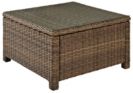 Bradenton Outdoor Wicker Sectional Glass Top Coffee Table