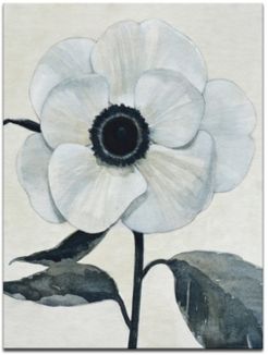 Ready2HangArt, 'Elegant Poppy Ii' White Floral Canvas Wall Art, 30x20"