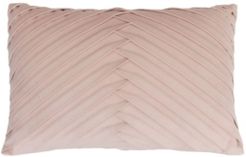 James Pleated Velvet Pillow, 20" x 14"
