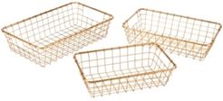 Gold Baskets, Set Of 3